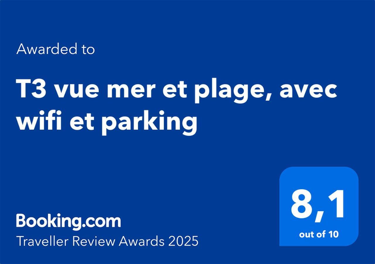 T3 Vue Mer Et Plage, Avec Wifi Et Parking Saint-Pierre-la-Mer  Exterior photo